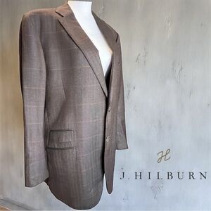 J. Hilburn Brown Windowpane Men's Sport Coat